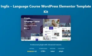 Inglis – Language Course WordPress Elementor Template Kit