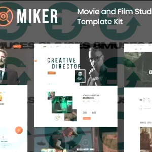 Miker – Movie & Film Studio Elementor Template Kit